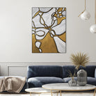 Mocha Latte -Gold - 2 by Lori Dubois on GIANT ART - gold linear