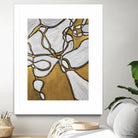 Mocha Latte -Gold - 2 by Lori Dubois on GIANT ART - gold linear
