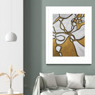 Mocha Latte -Gold - 2 by Lori Dubois on GIANT ART - gold linear