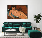 NUDE ON A BLUE CUSHION, 1917 by Amedeo Modigliani on GIANT ART - beige museums corps nu