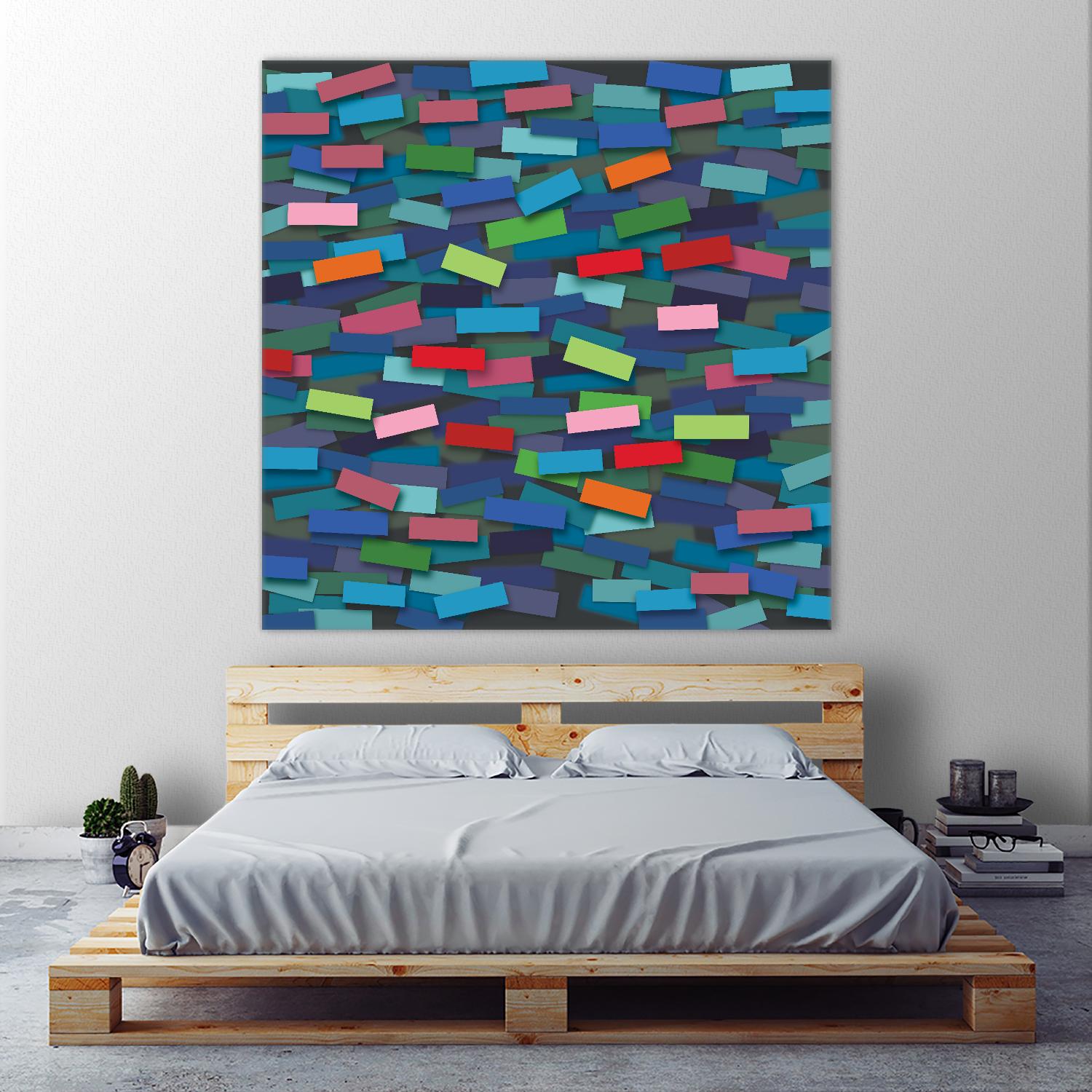 OCEAN- bleu by Celine Cimon on GIANT ART - blue abstract canadian