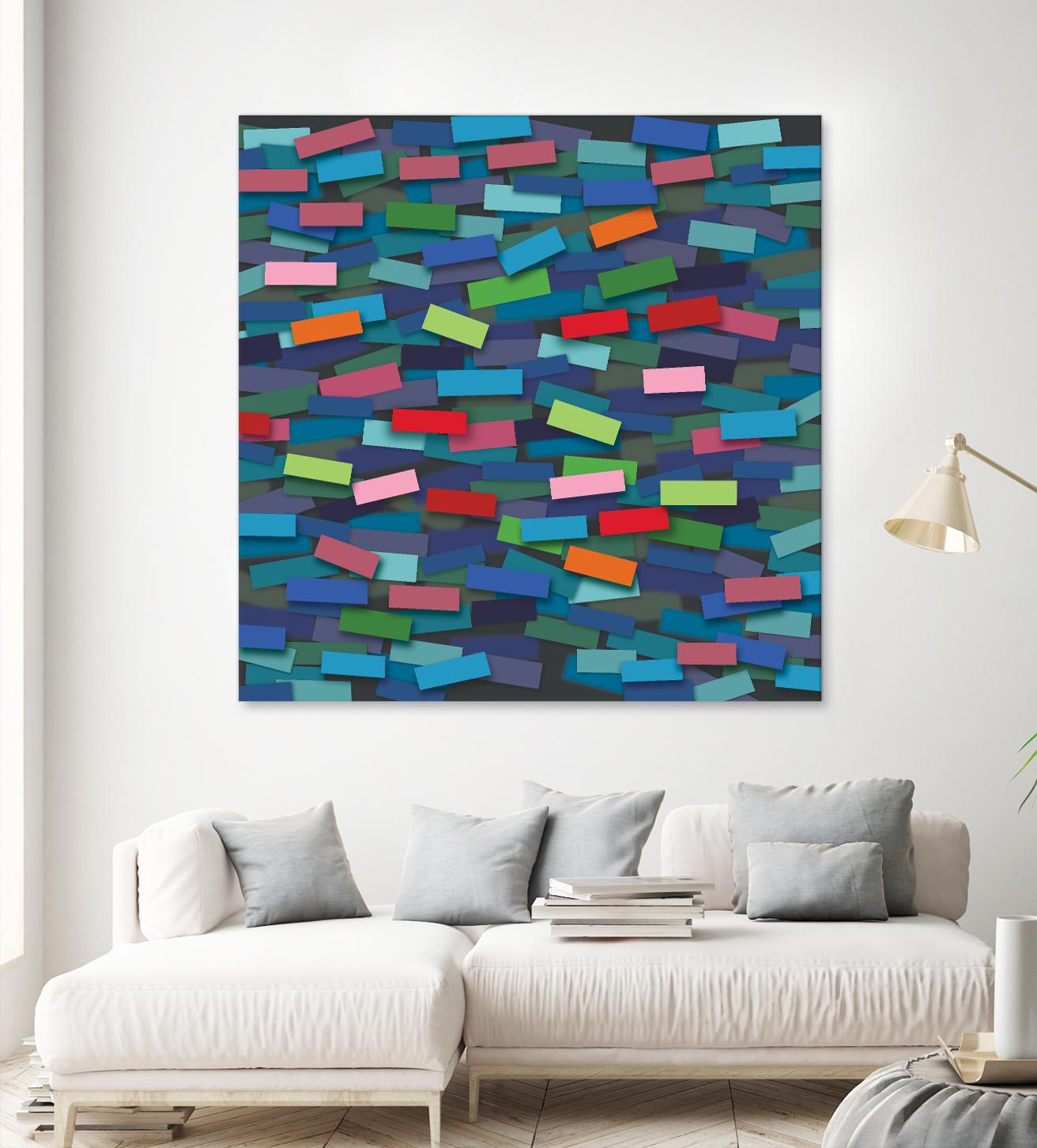OCEAN- bleu by Celine Cimon on GIANT ART - blue abstract canadian