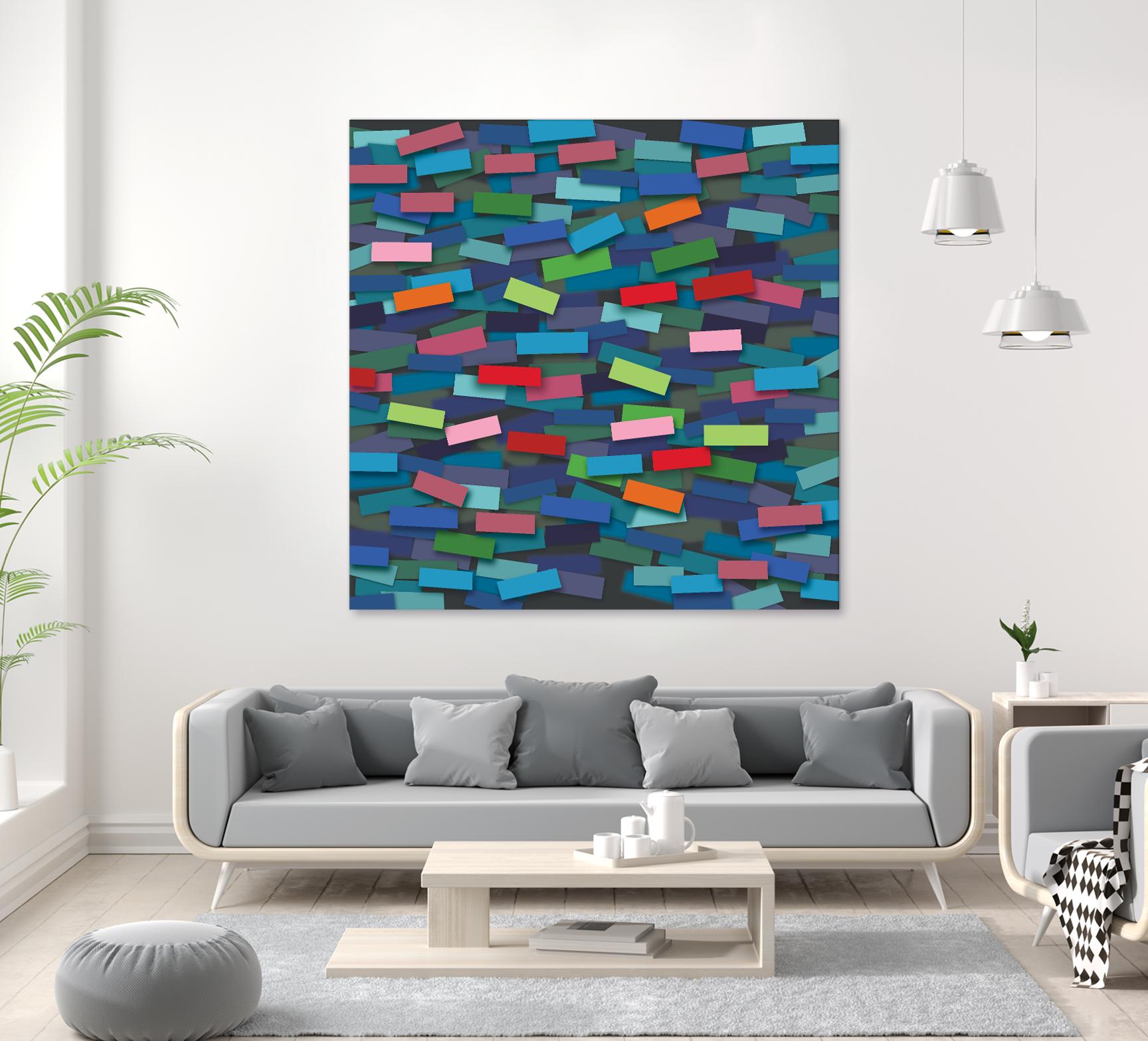 OCEAN- bleu by Celine Cimon on GIANT ART - blue abstract canadian