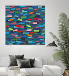 OCEAN- bleu by Celine Cimon on GIANT ART - blue abstract canadian