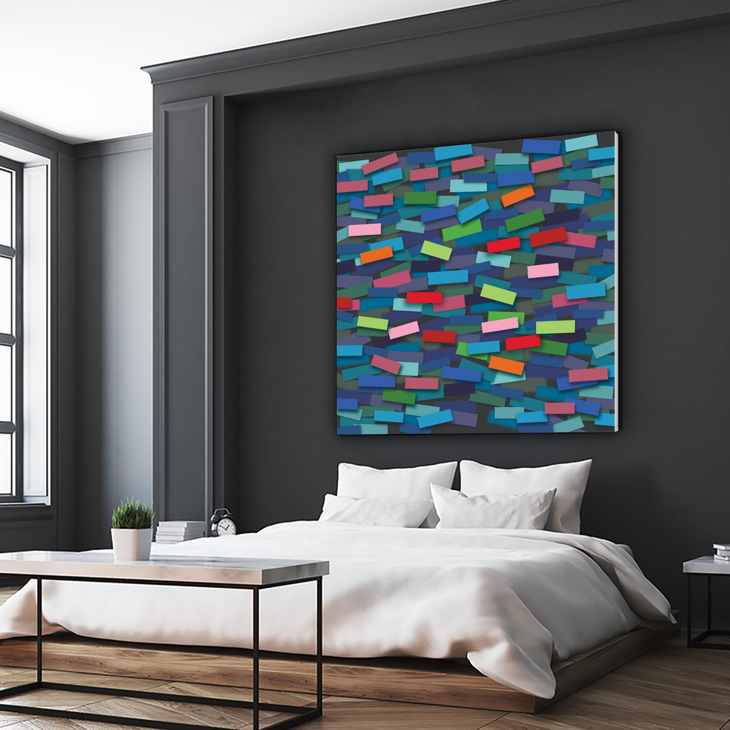 OCEAN- bleu by Celine Cimon on GIANT ART - blue abstract canadian