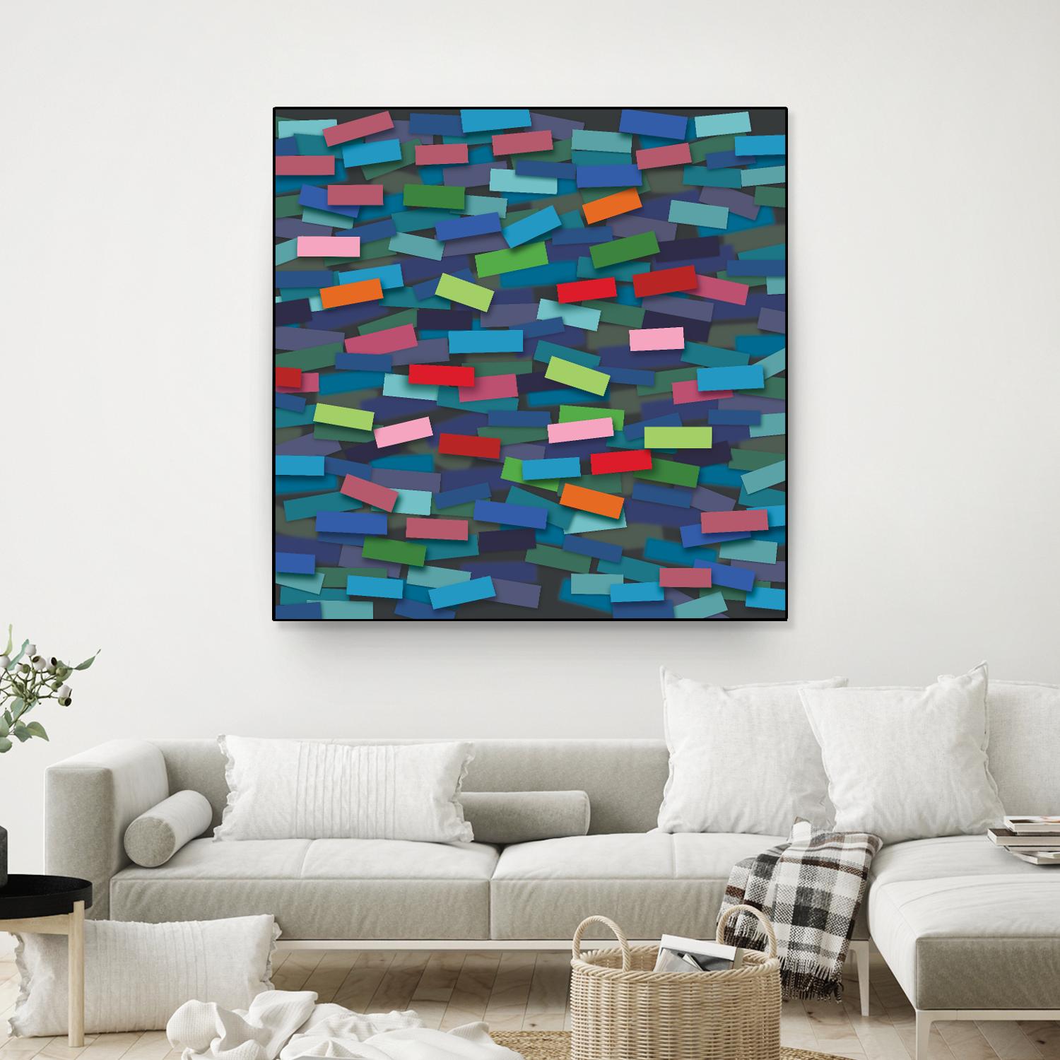 OCEAN- bleu by Celine Cimon on GIANT ART - blue abstract canadian