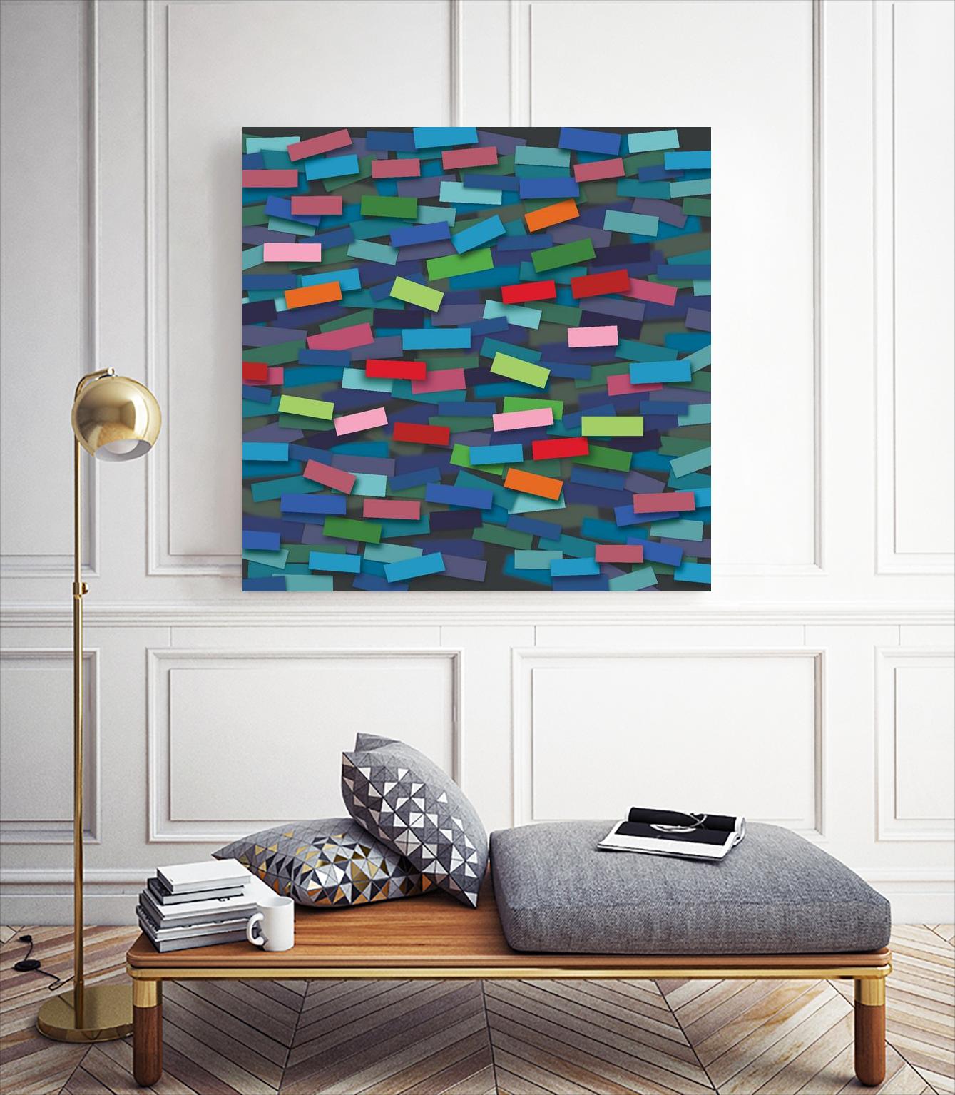 OCEAN- bleu by Celine Cimon on GIANT ART - blue abstract canadian