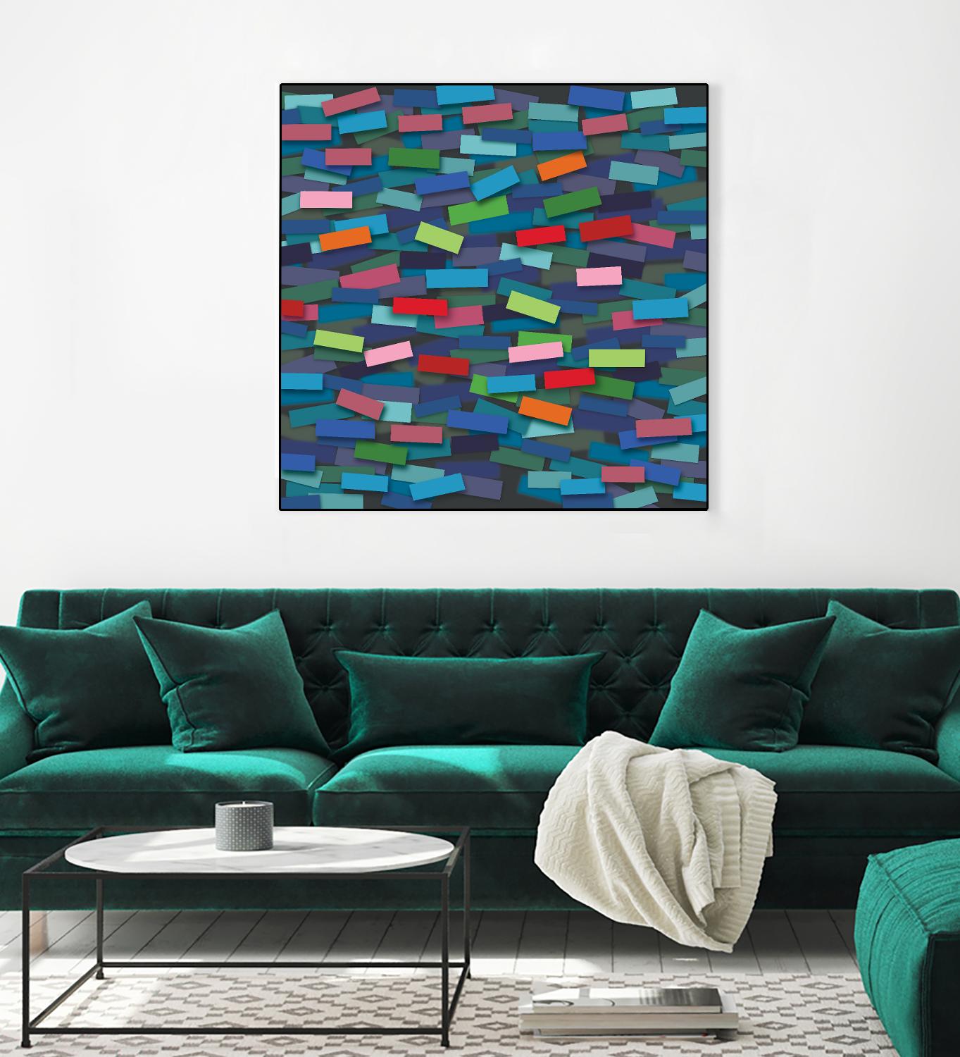 OCEAN- bleu by Celine Cimon on GIANT ART - blue abstract canadian