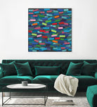 OCEAN- bleu by Celine Cimon on GIANT ART - blue abstract canadian
