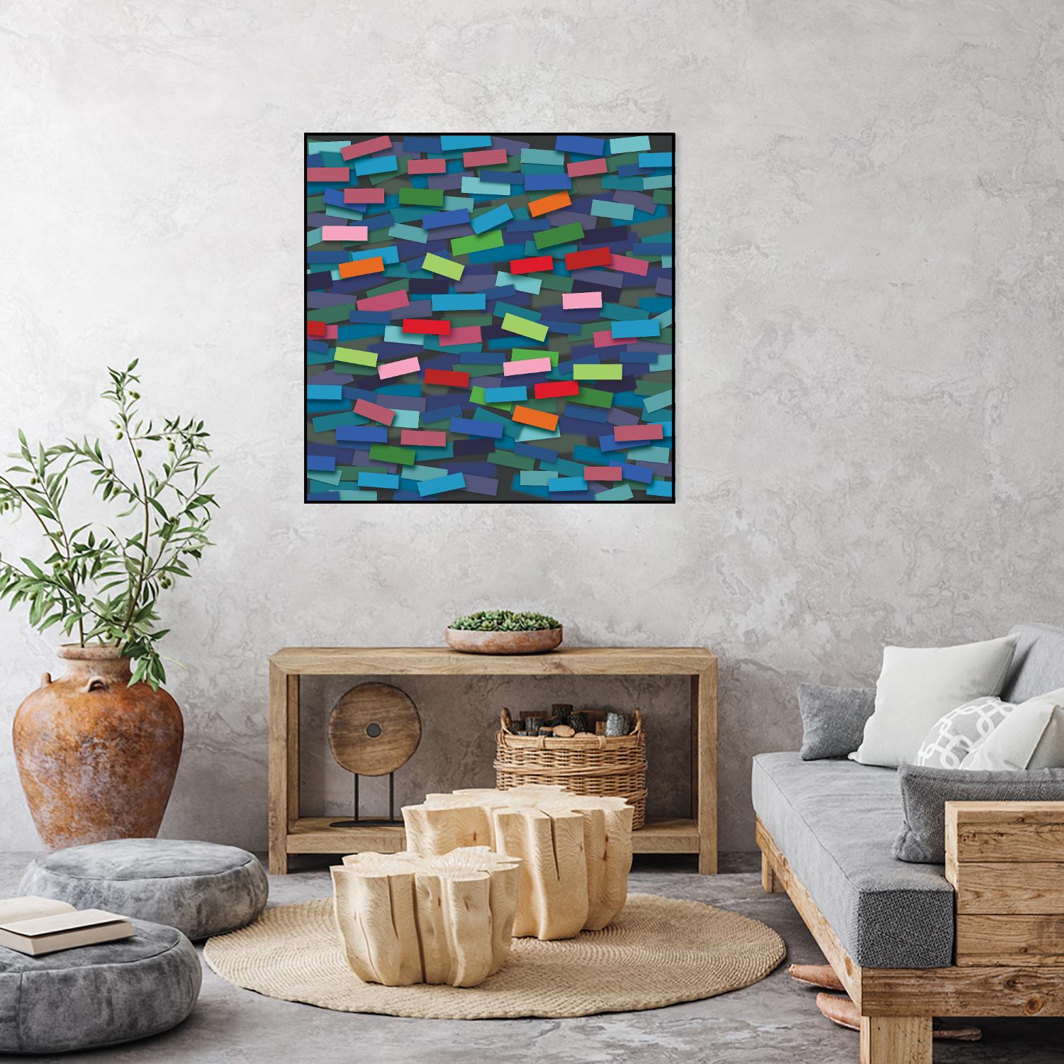 OCEAN- bleu by Celine Cimon on GIANT ART - blue abstract canadian