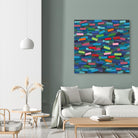 OCEAN- bleu by Celine Cimon on GIANT ART - blue abstract canadian