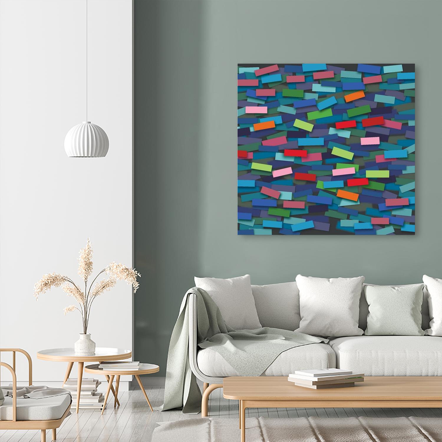 OCEAN- bleu by Celine Cimon on GIANT ART - blue abstract canadian