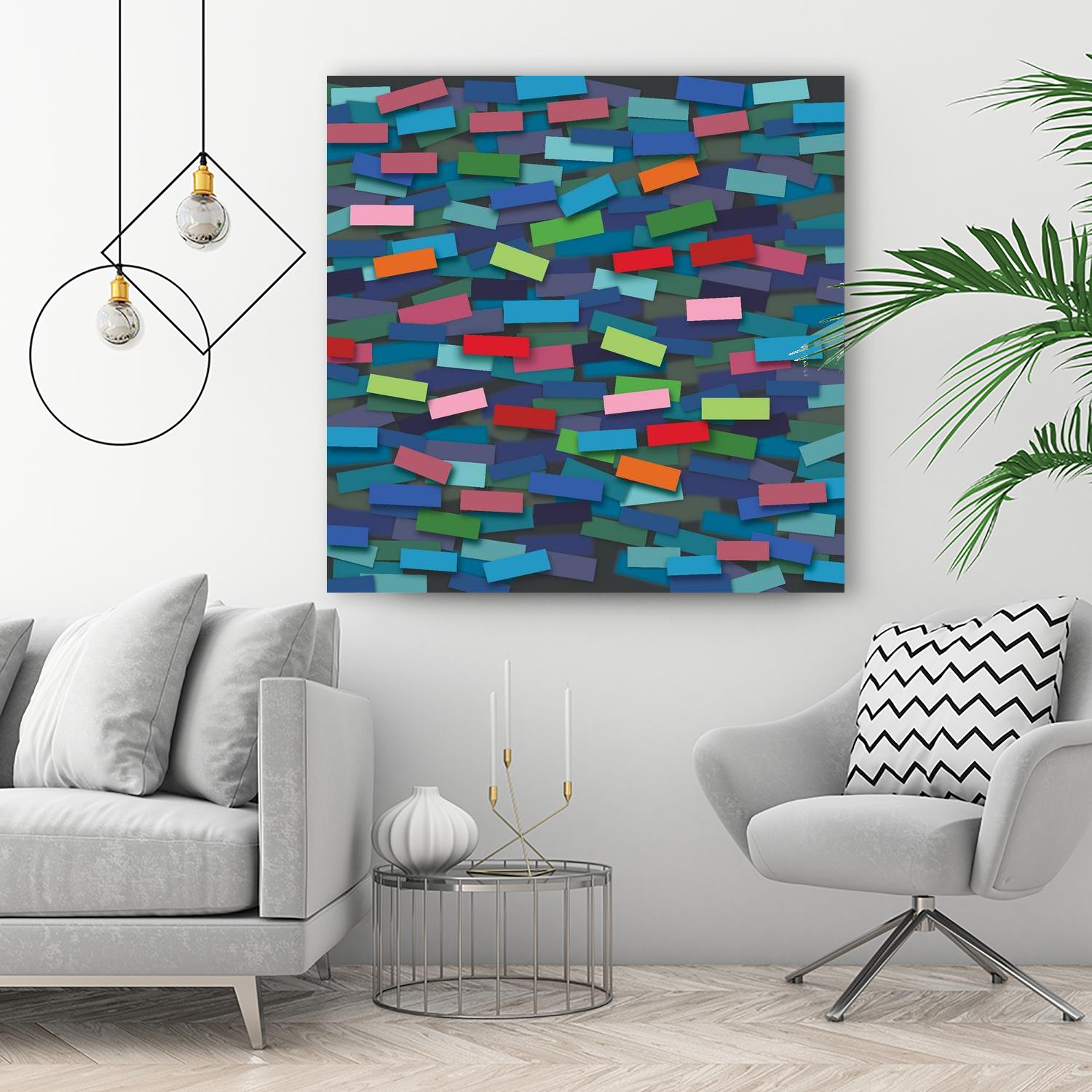 OCEAN- bleu by Celine Cimon on GIANT ART - blue abstract canadian