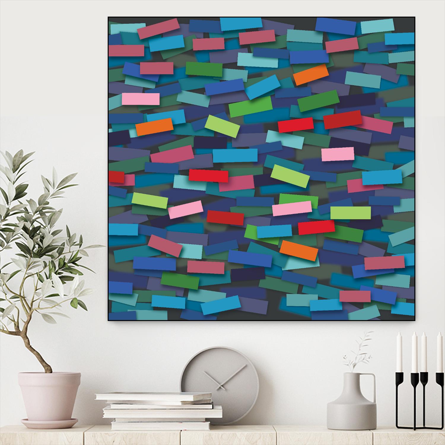 OCEAN- bleu by Celine Cimon on GIANT ART - blue abstract canadian