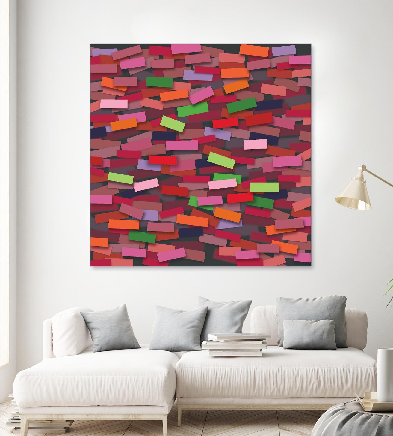 OCEAN- rouge by Celine Cimon on GIANT ART - red abstract canadian artist