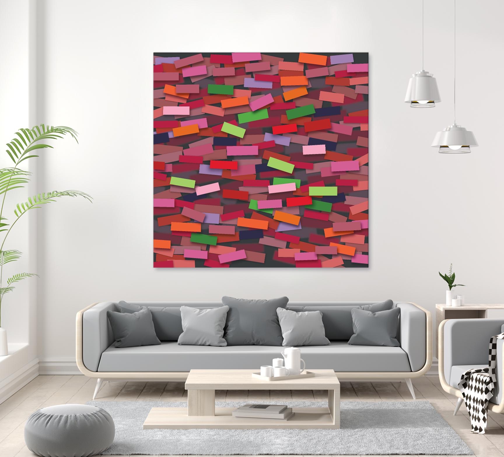 OCEAN- rouge by Celine Cimon on GIANT ART - red abstract canadian artist