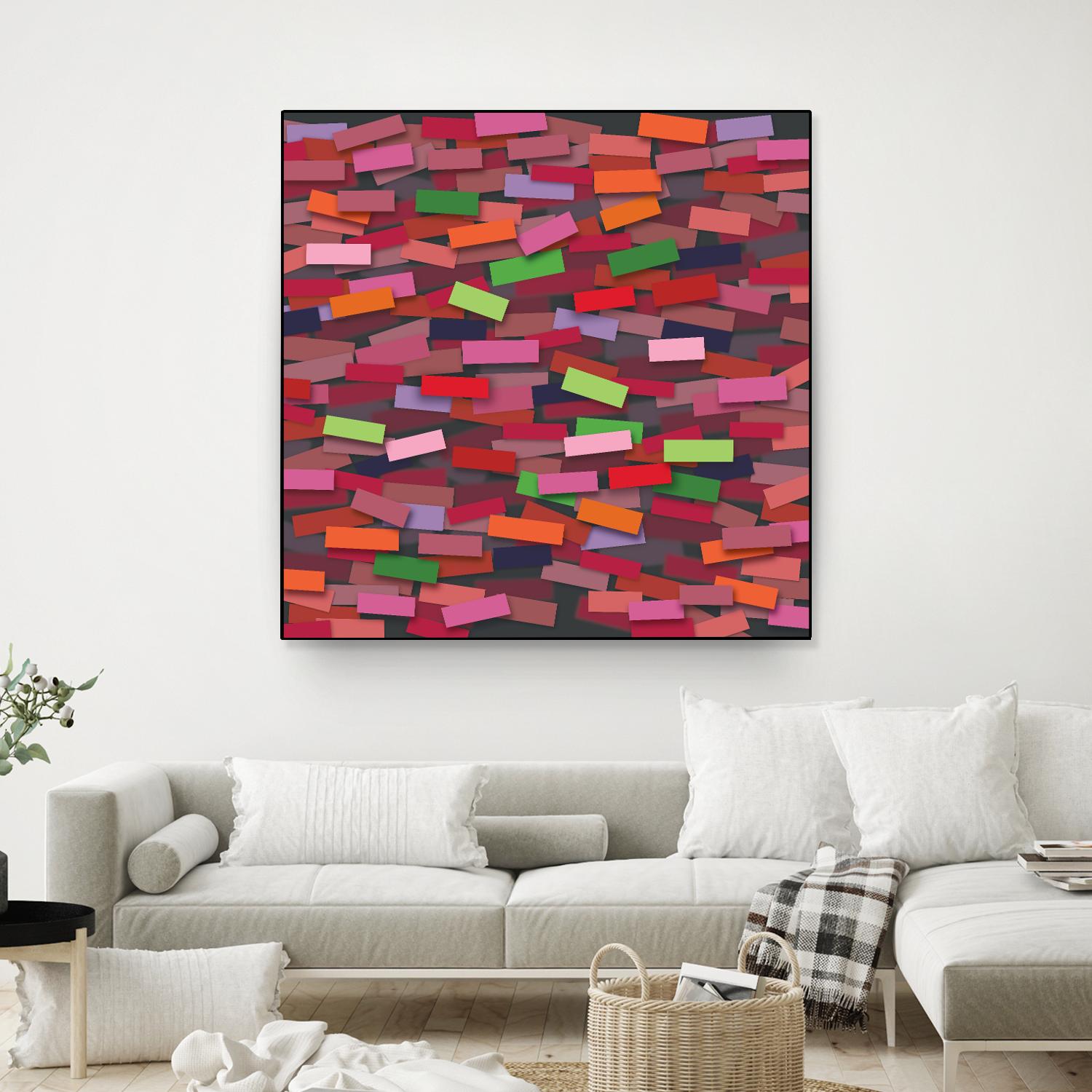 OCEAN- rouge by Celine Cimon on GIANT ART - red abstract canadian artist