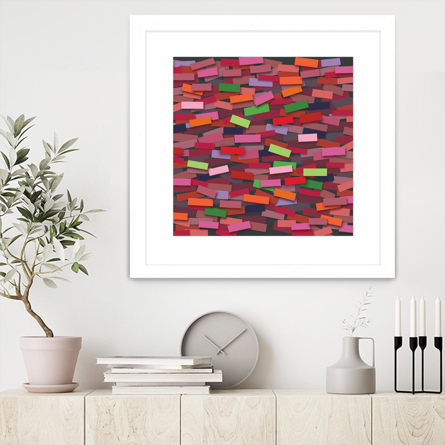 OCEAN- rouge by Celine Cimon on GIANT ART - red abstract canadian artist