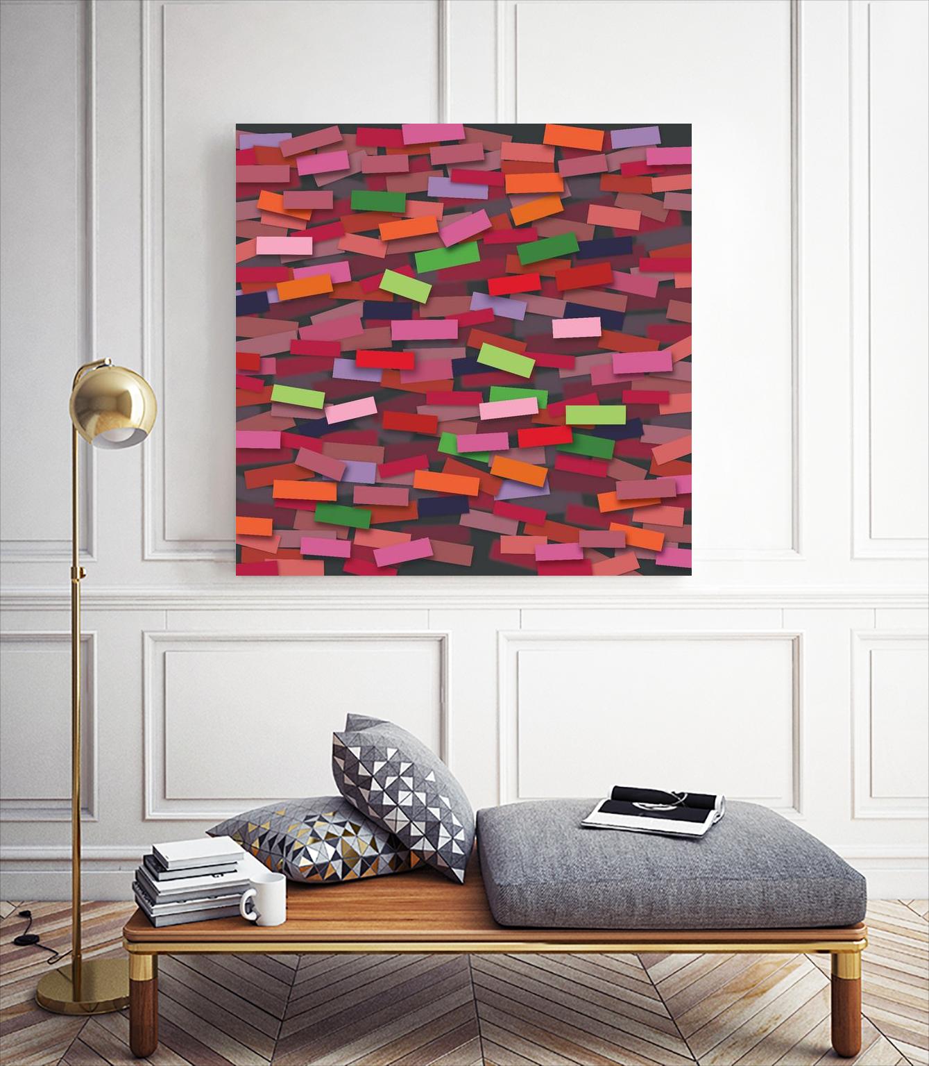 OCEAN- rouge by Celine Cimon on GIANT ART - red abstract canadian artist
