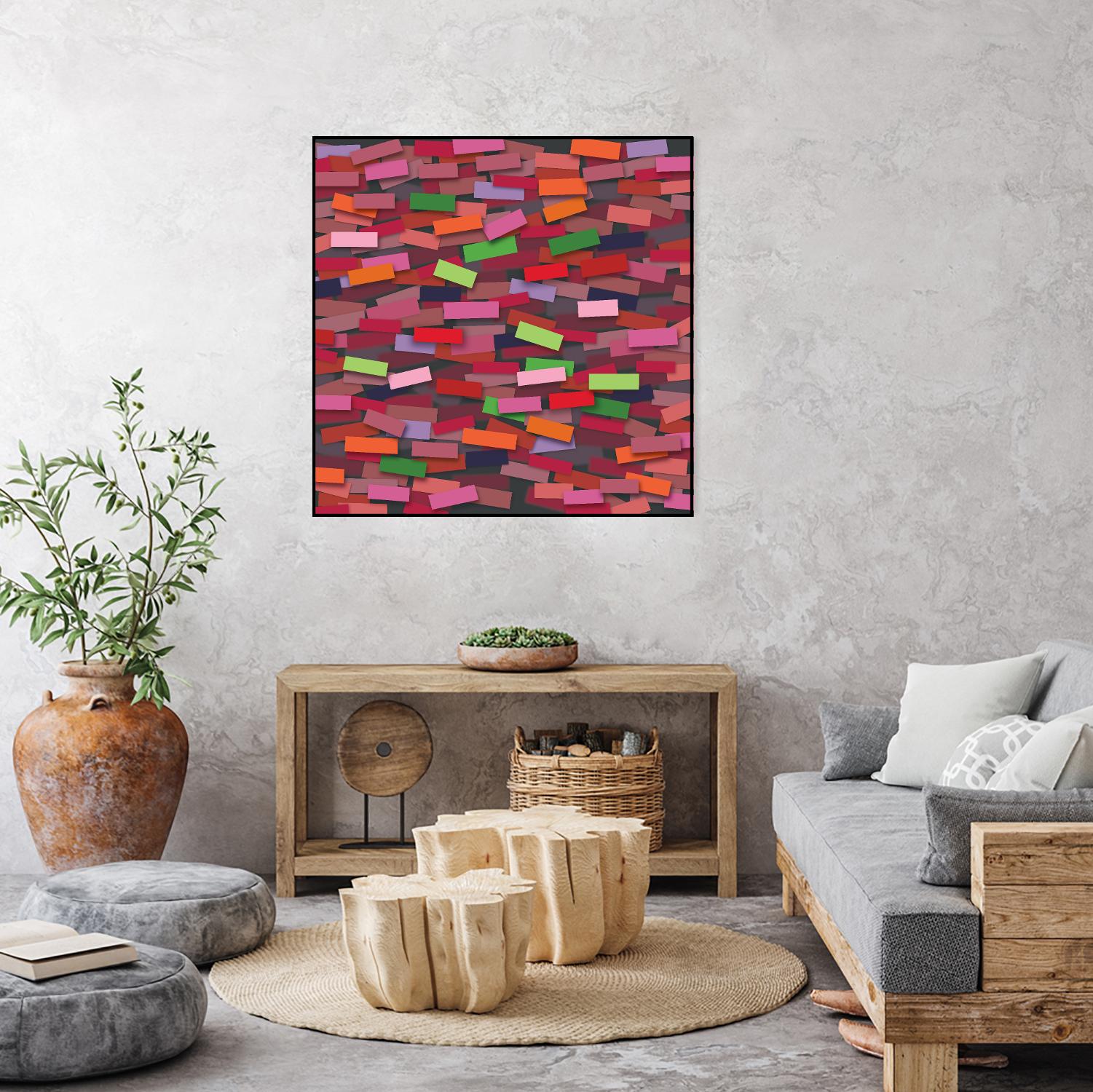 OCEAN- rouge by Celine Cimon on GIANT ART - red abstract canadian artist