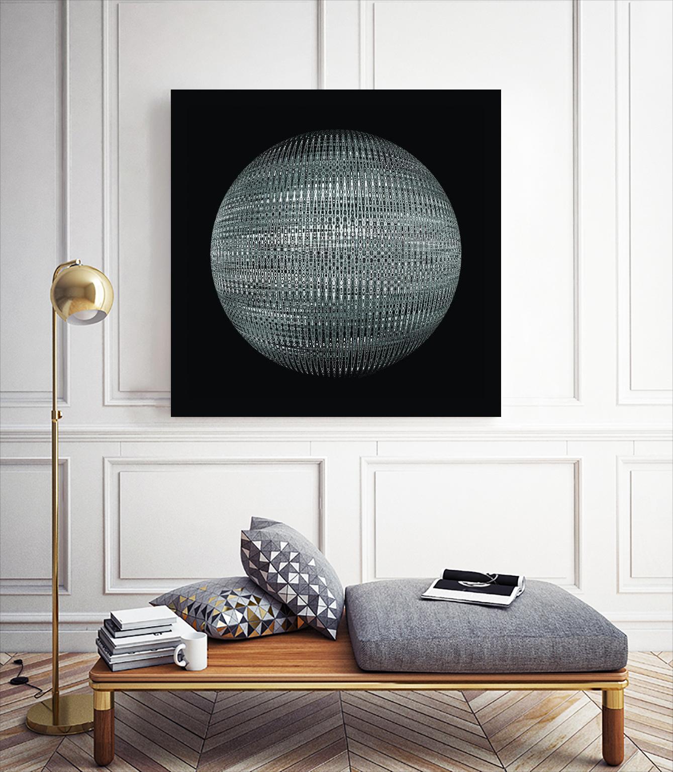 ORB - fond noir by Celine Cimon on GIANT ART - black abstract canadian