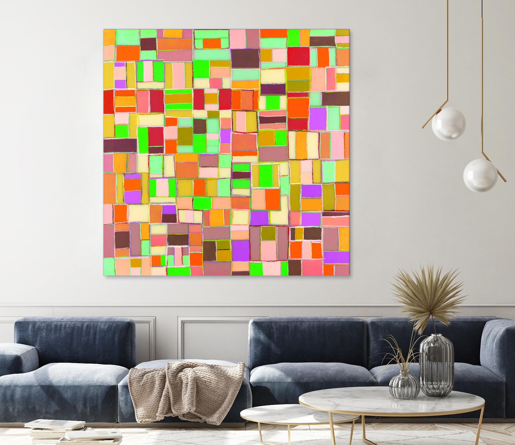INTERPLAY - jaune by Celine Cimon on GIANT ART - yellow abstract canadian