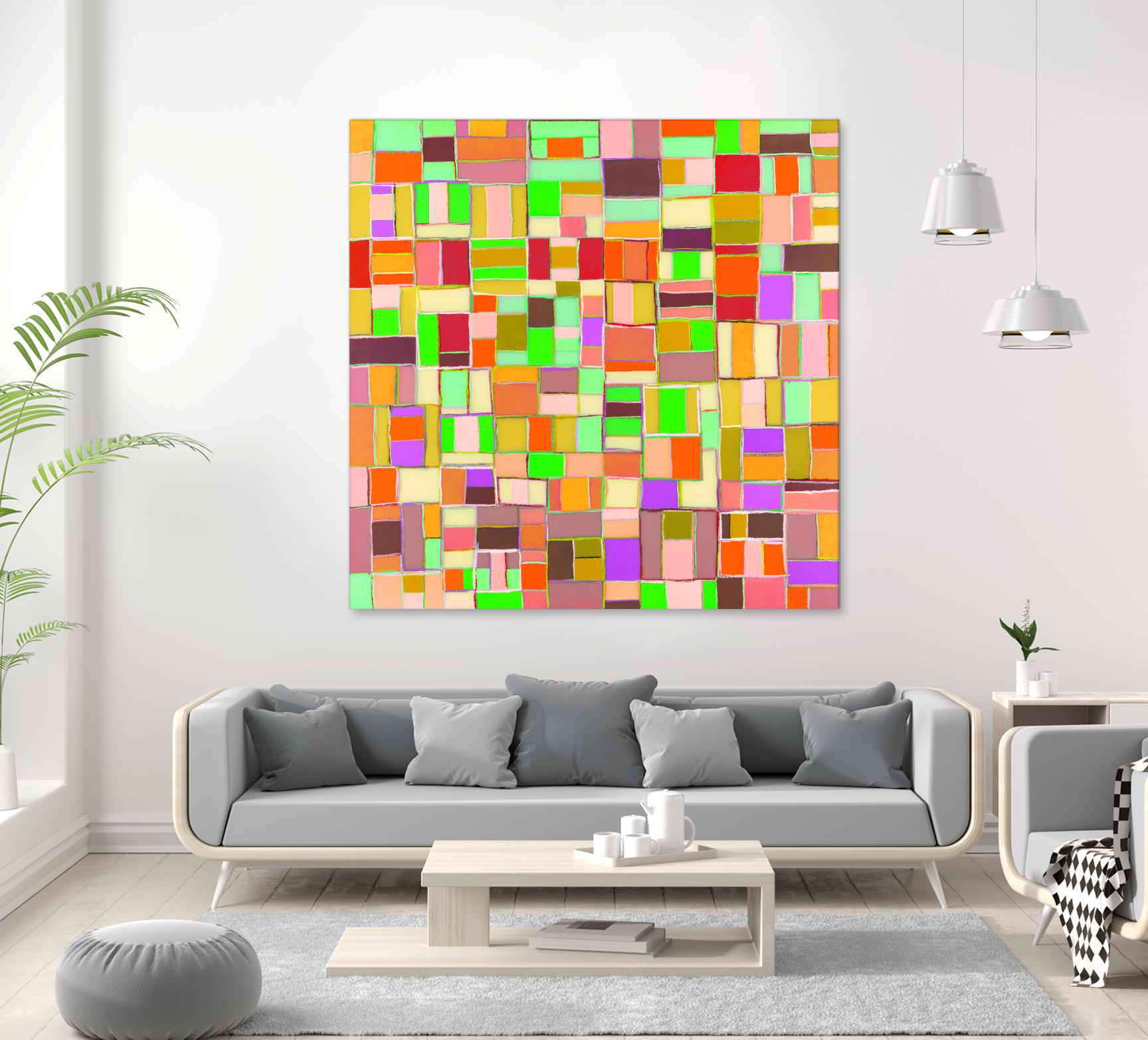 INTERPLAY - jaune by Celine Cimon on GIANT ART - yellow abstract canadian