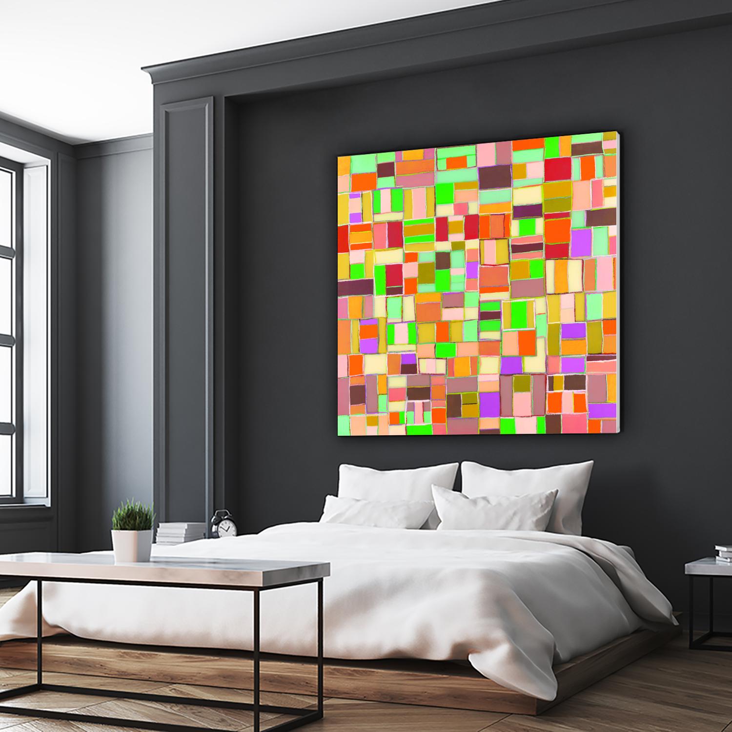 INTERPLAY - jaune by Celine Cimon on GIANT ART - yellow abstract canadian