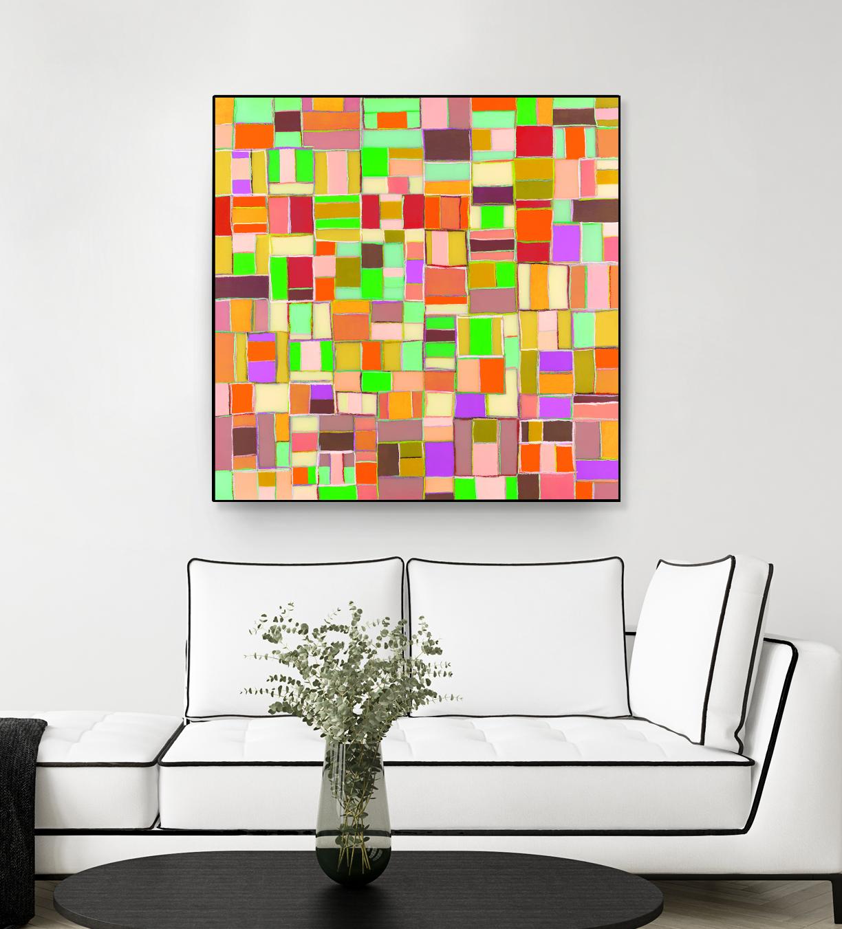 INTERPLAY - jaune by Celine Cimon on GIANT ART - yellow abstract canadian