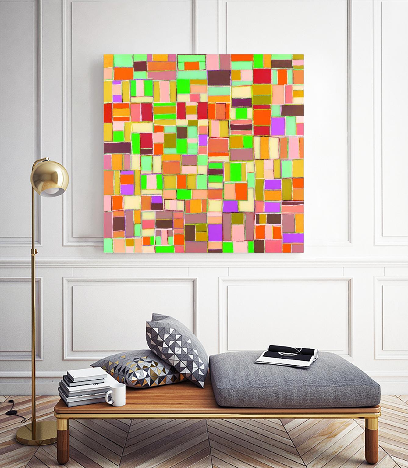 INTERPLAY - jaune by Celine Cimon on GIANT ART - yellow abstract canadian