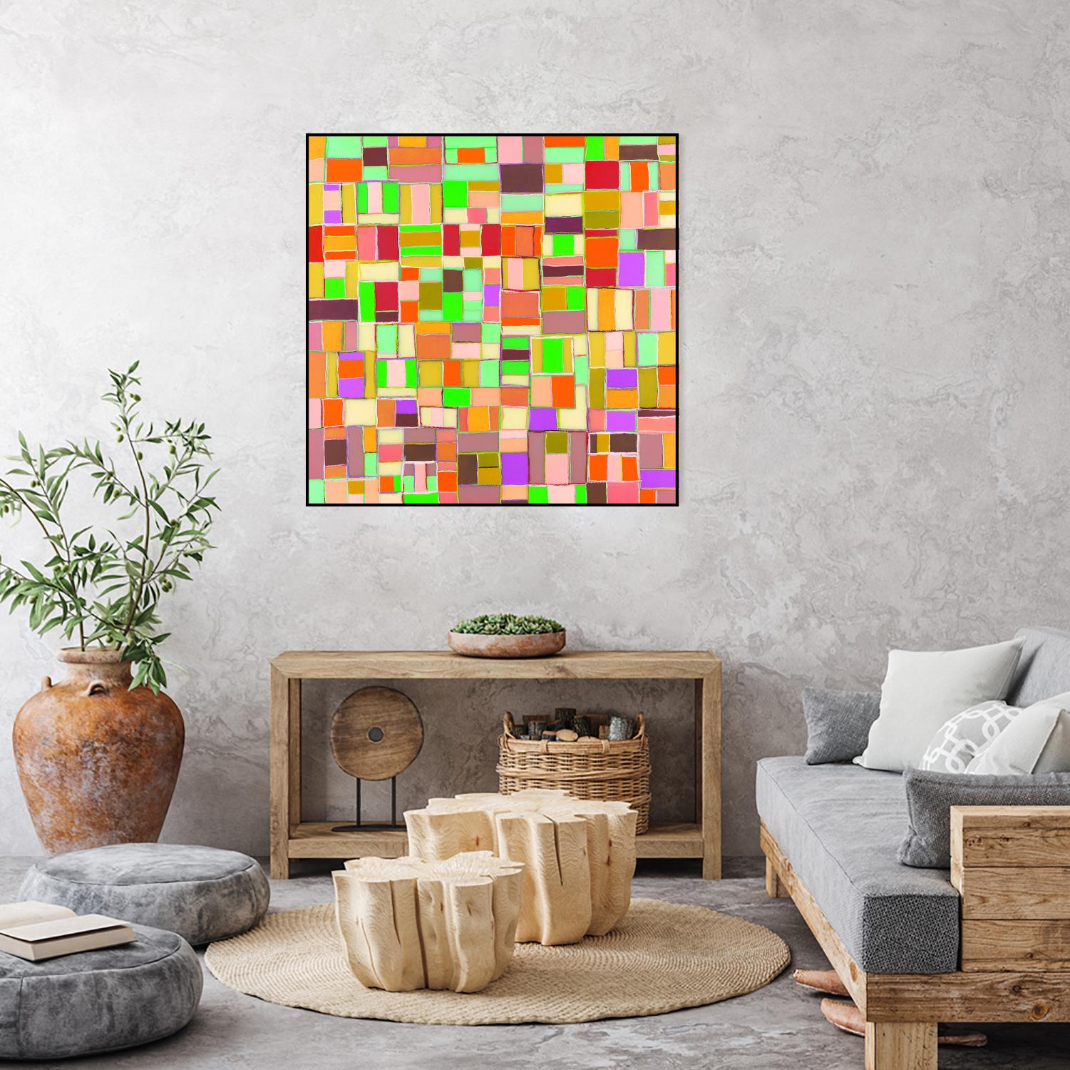 INTERPLAY - jaune by Celine Cimon on GIANT ART - yellow abstract canadian
