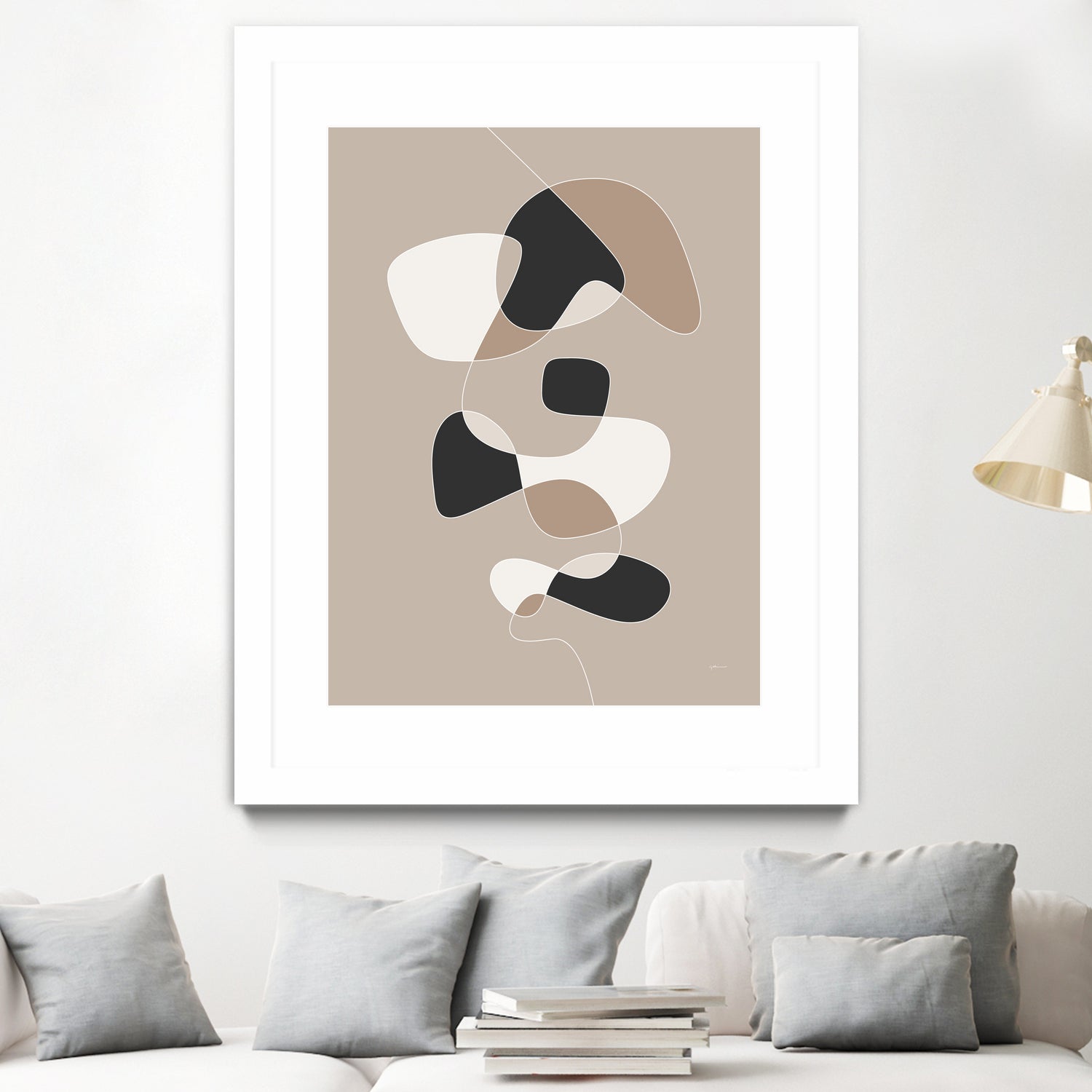 Forms of Art III by M Studio on GIANT ART - beige scandinavian