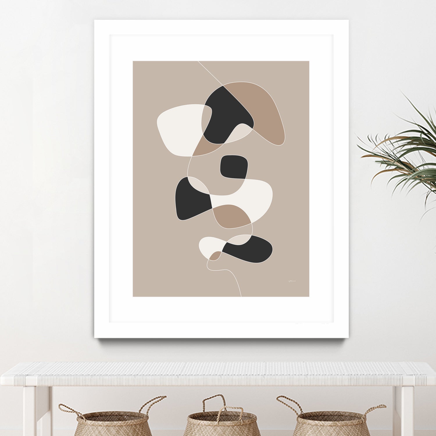 Forms of Art III by M Studio on GIANT ART - beige scandinavian