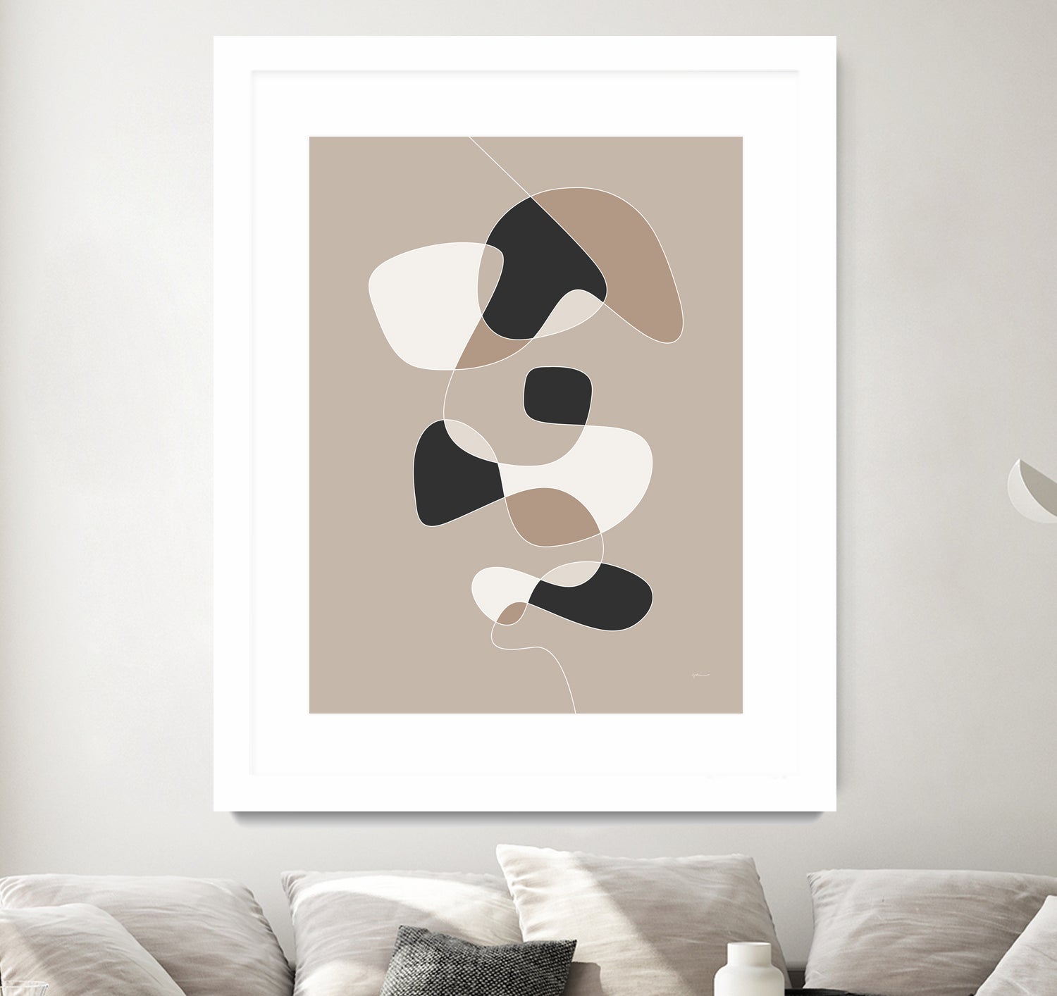 Forms of Art III by M Studio on GIANT ART - beige scandinavian