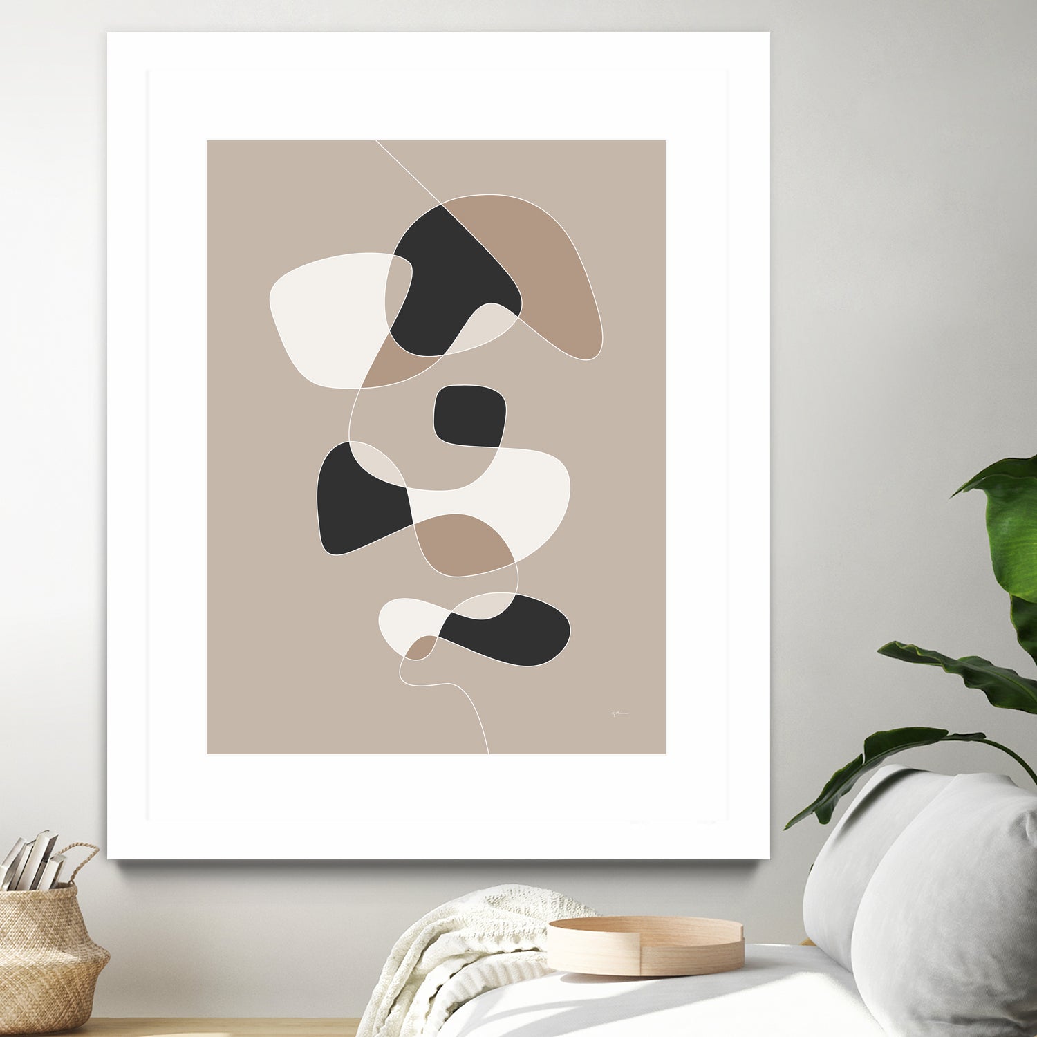 Forms of Art III by M Studio on GIANT ART - beige scandinavian