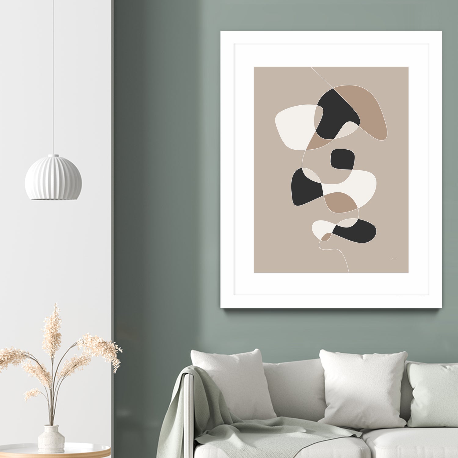Forms of Art III by M Studio on GIANT ART - beige scandinavian