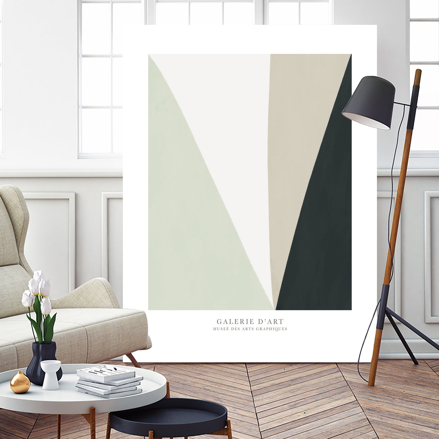Art Graphique II by M studio on GIANT ART - beige scandinavian