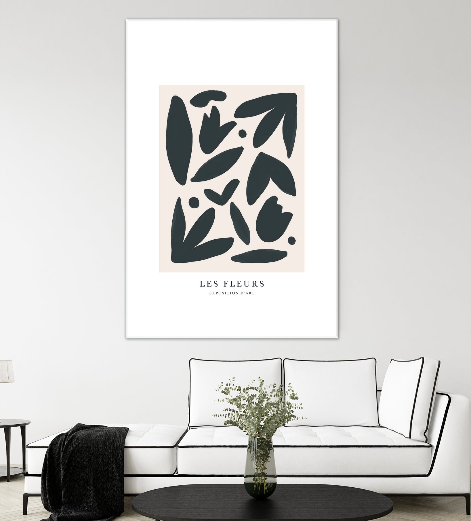 Les Fleurs by M Studio on GIANT ART - beige