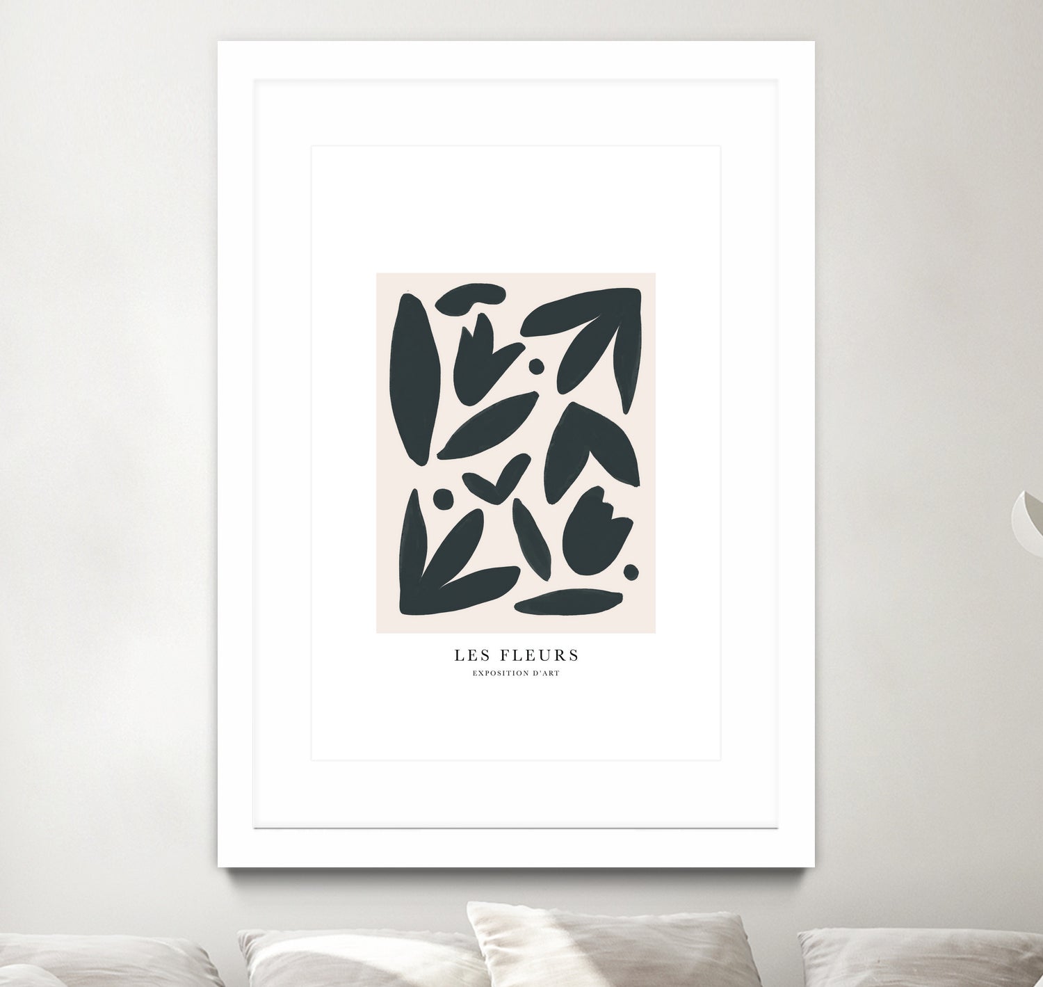 Les Fleurs by M Studio on GIANT ART - beige