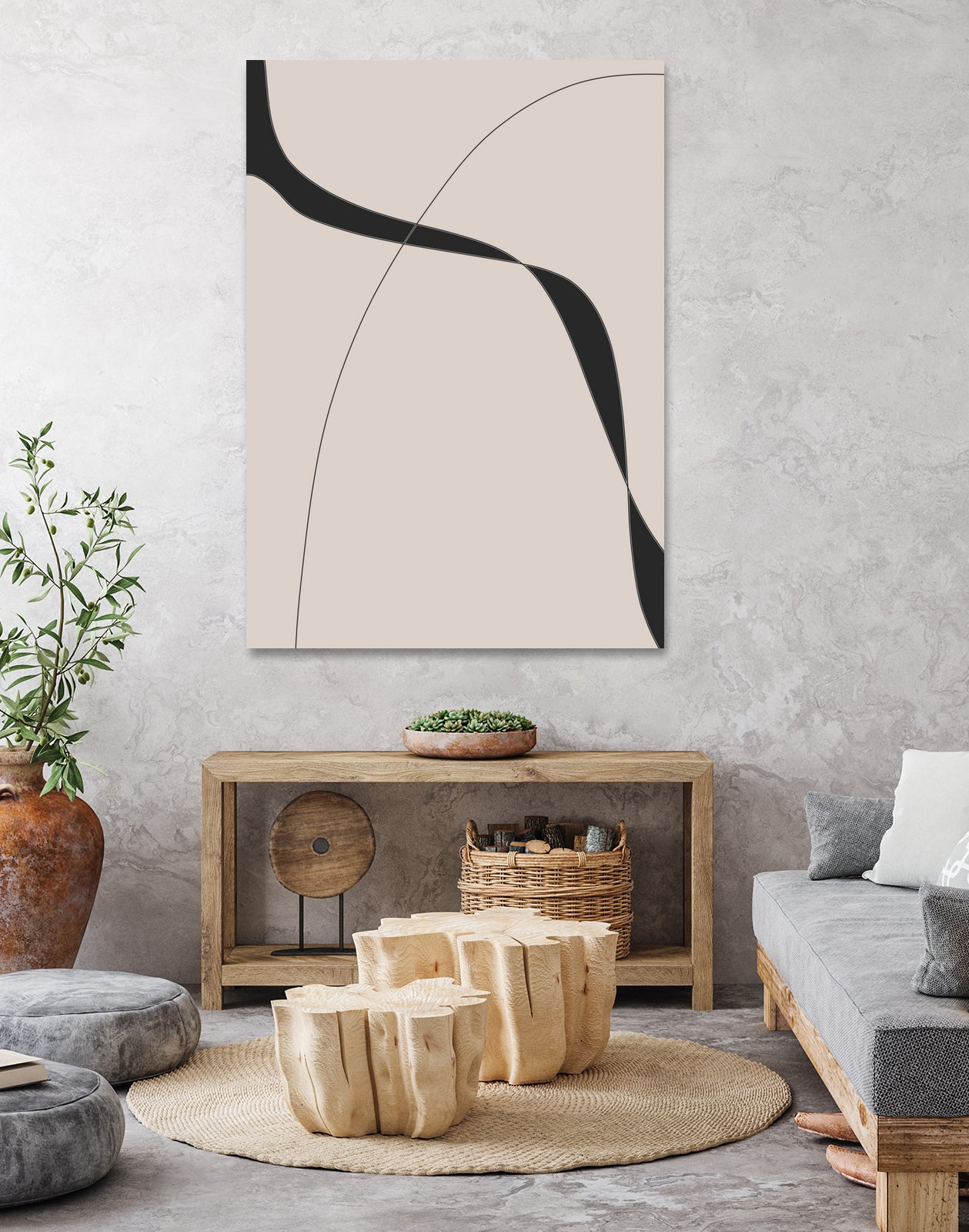 Black Shapes II by M Studio on GIANT ART
