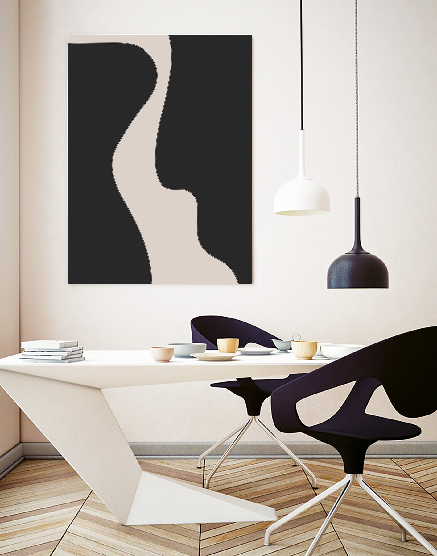 Black Shapes by M Studio on GIANT ART