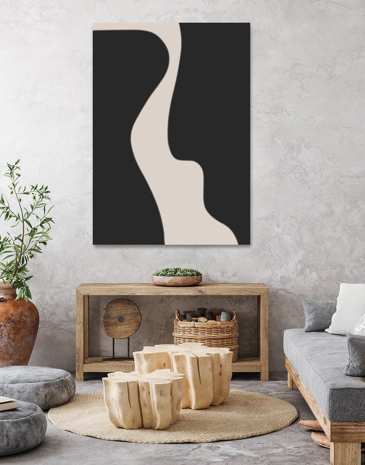 Black Shapes by M Studio on GIANT ART