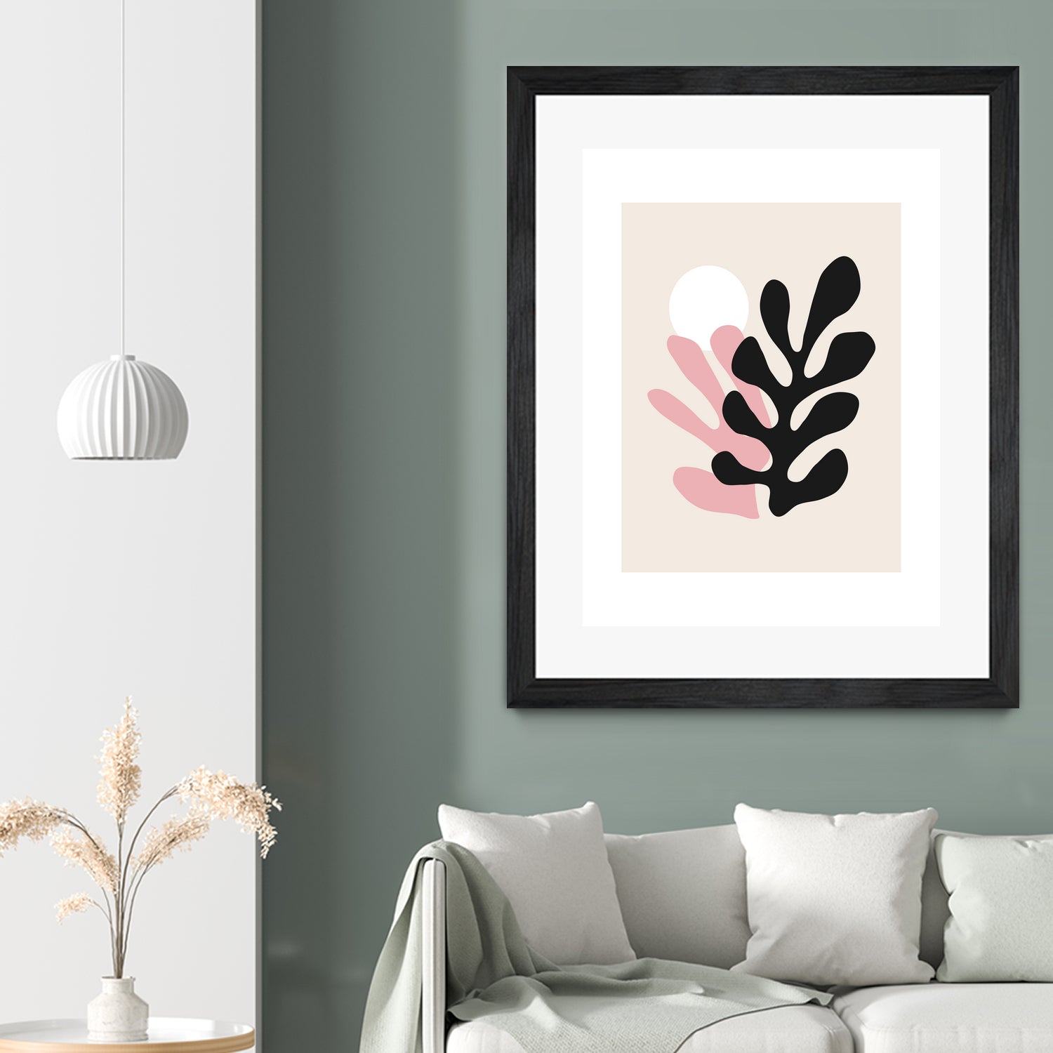 Pink Cut Outs III by M Studio on GIANT ART - beige scandinavian