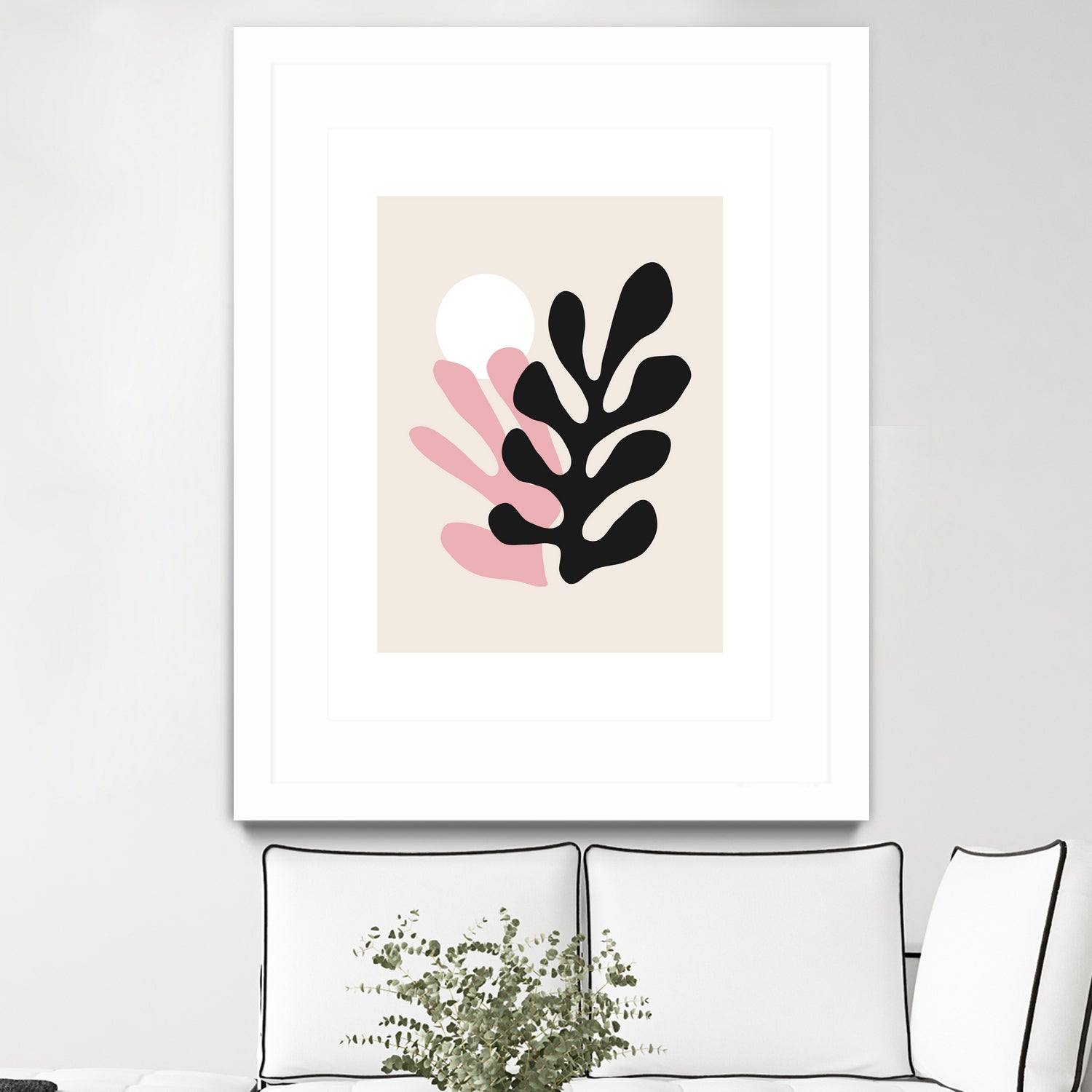 Pink Cut Outs III by M Studio on GIANT ART - beige scandinavian