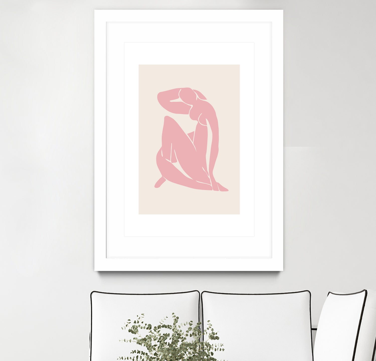Nude Figure II by M Studio on GIANT ART - beige minimalist