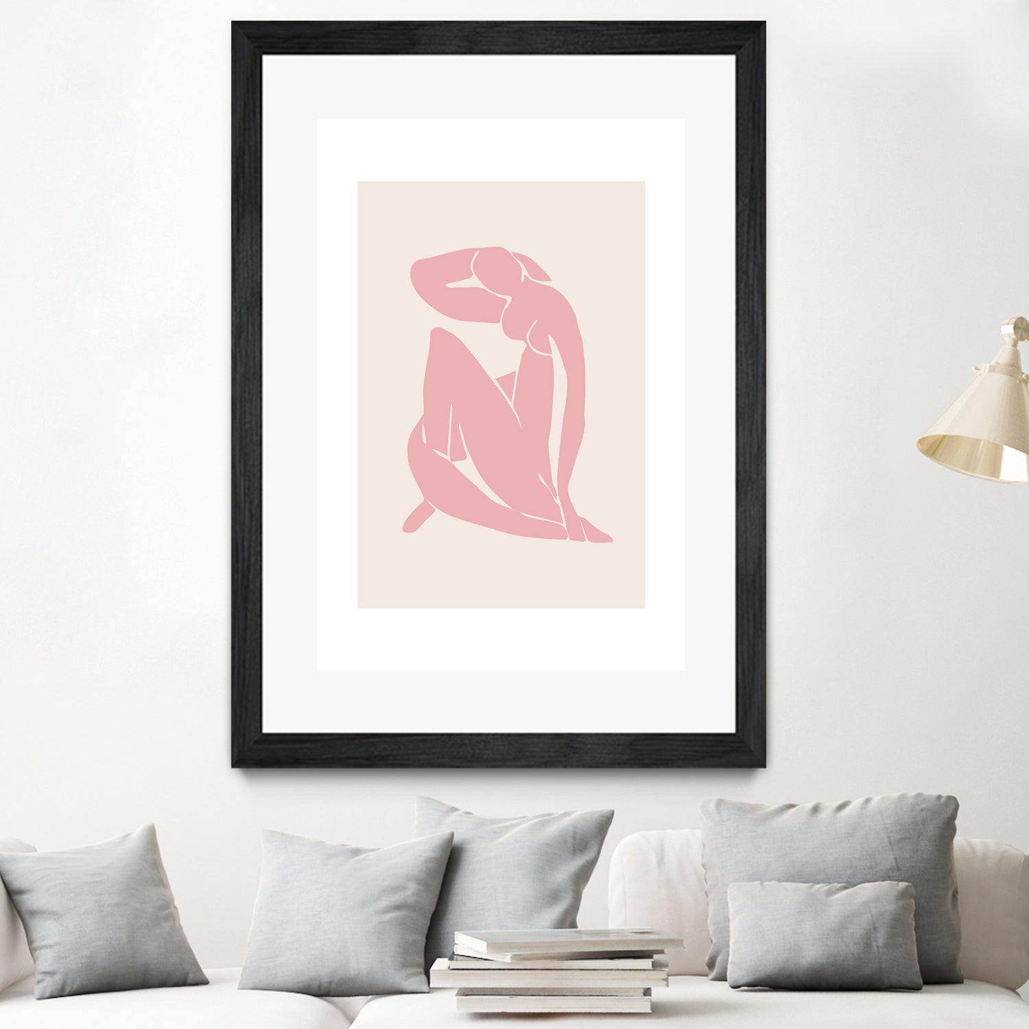 Nude Figure II by M Studio on GIANT ART - beige minimalist