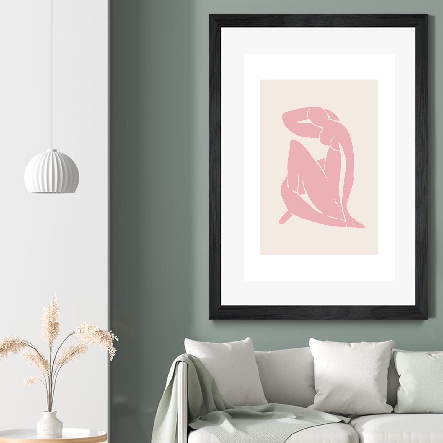 Nude Figure II by M Studio on GIANT ART - beige minimalist