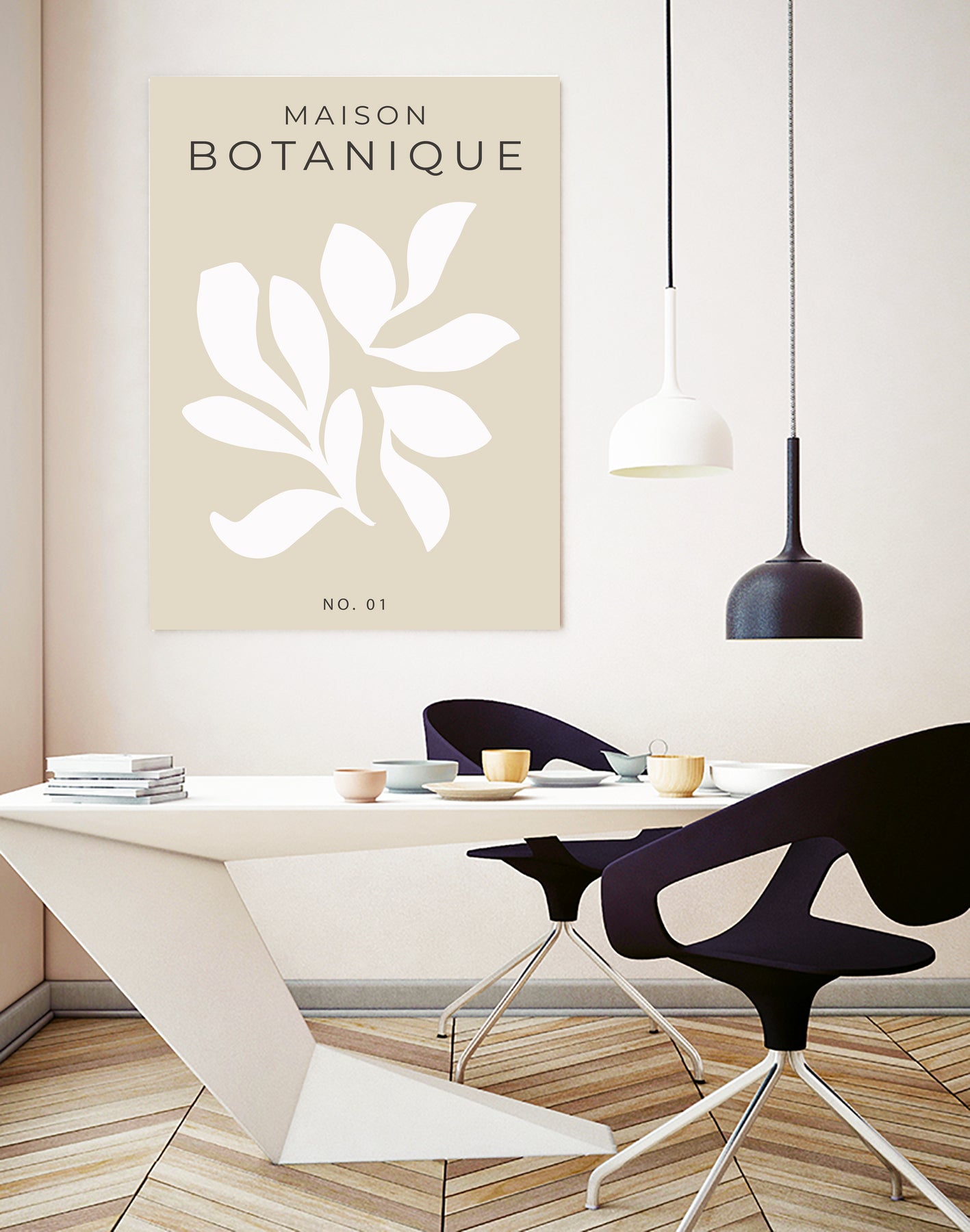 Maison Botanique No.1 by M Studio on GIANT ART - beige flowers