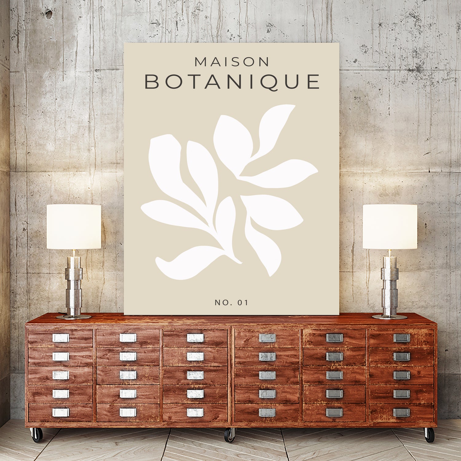 Maison Botanique No.1 by M Studio on GIANT ART - beige flowers