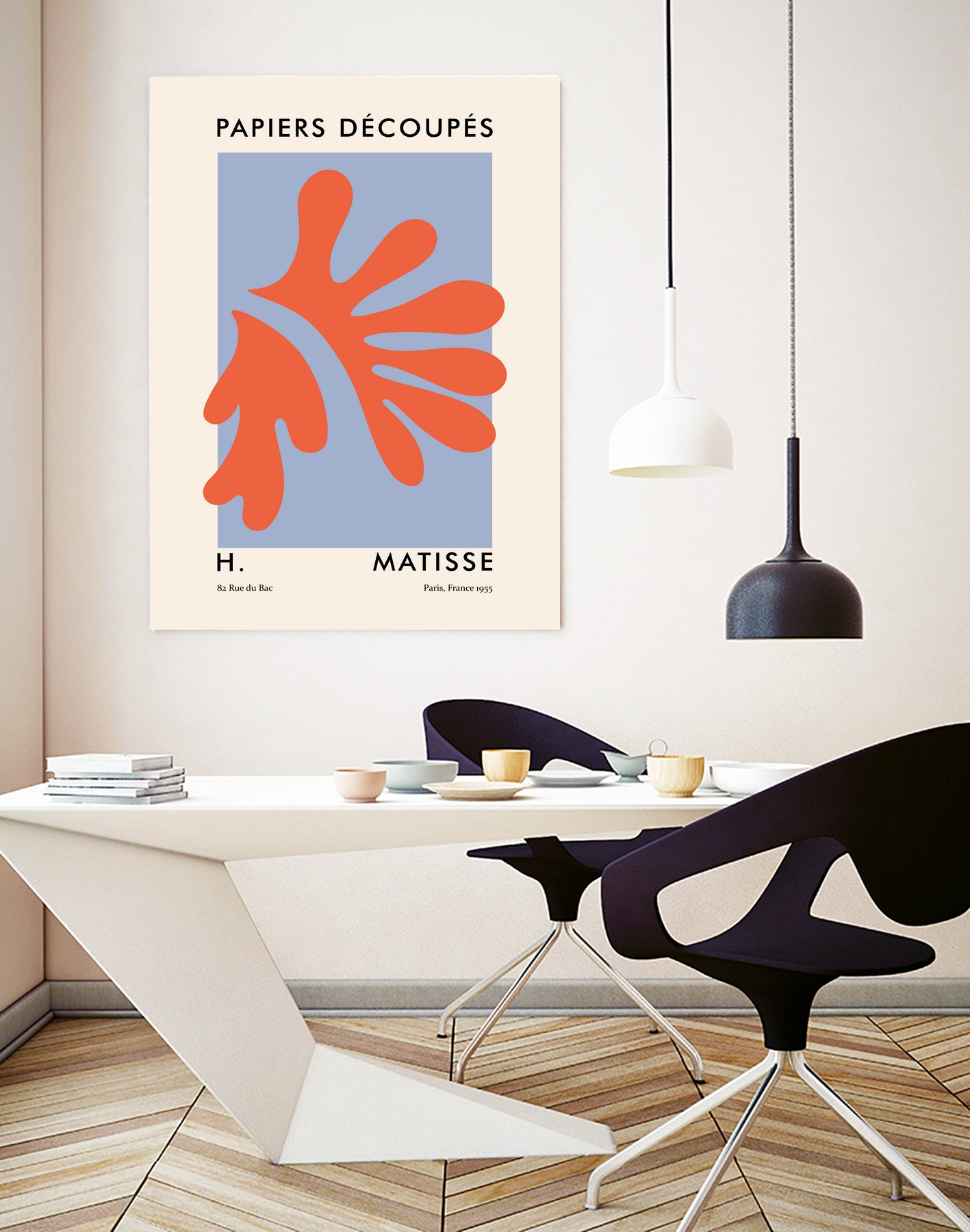 Papiers Découpés VII by M Studio on GIANT ART - orange minimalist